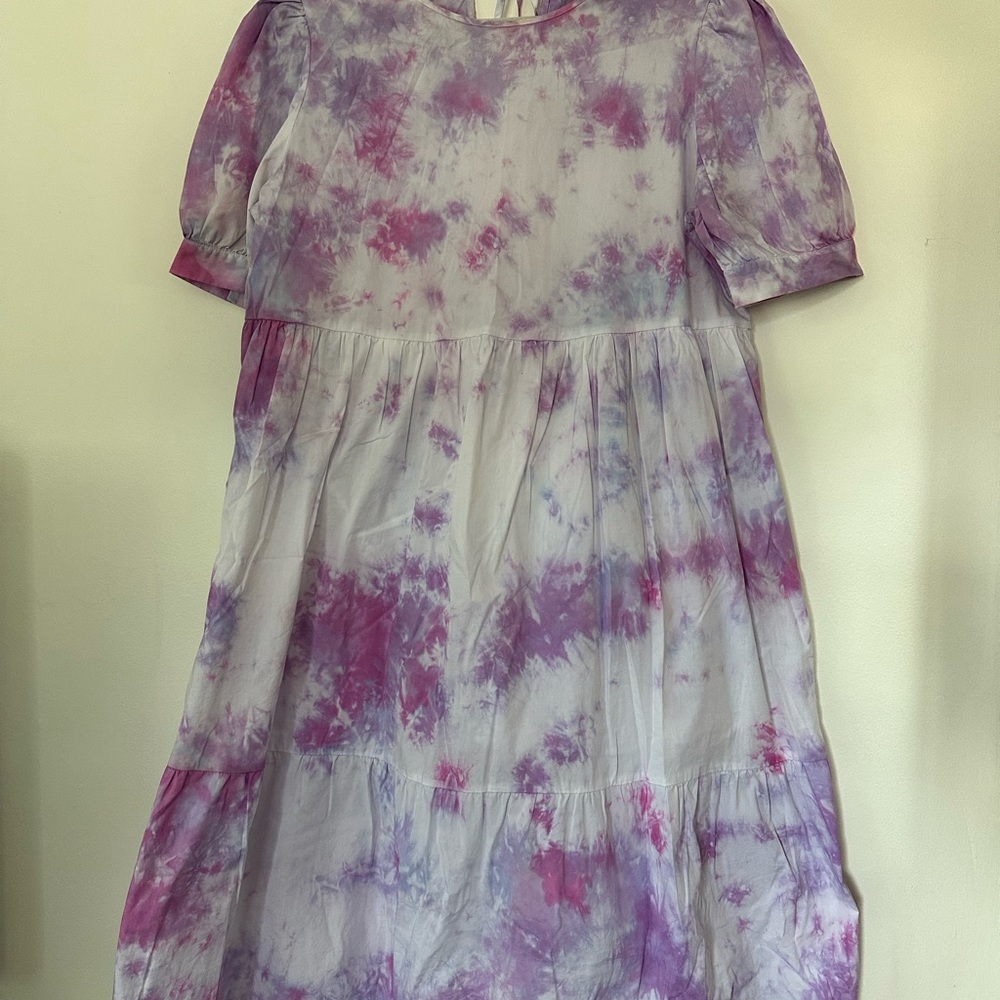 New Look for ASOS midi poplin smock dress - custom tie dyed